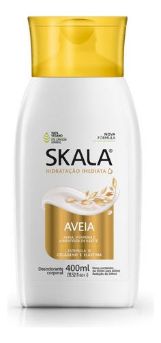 Loção Creme Hidratante Corporal Aveia Vegano Skala 400ml