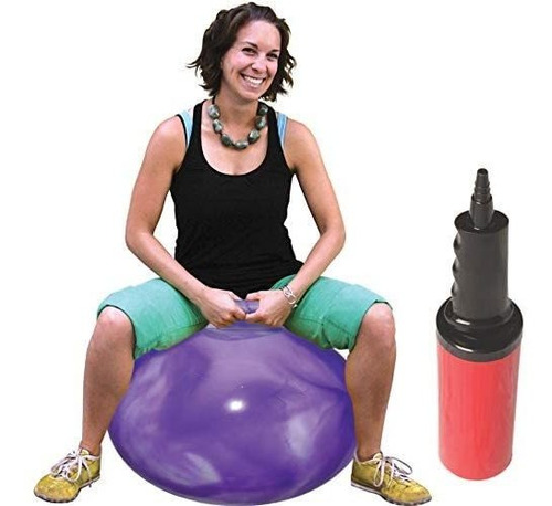 Pelota Inflable Waliki Montable Para Brincar -morada