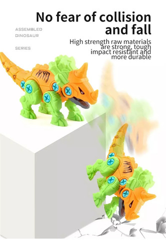 Juguete De Ensamblaje De Dinosaurio Con Taladro Eléctrico