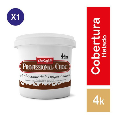 Ambrosoli Cobertura Helado Choc Balde 4kg