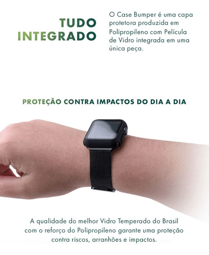 Hprime Bumper Film - Funda para Apple Watch (44 mm), color rojo