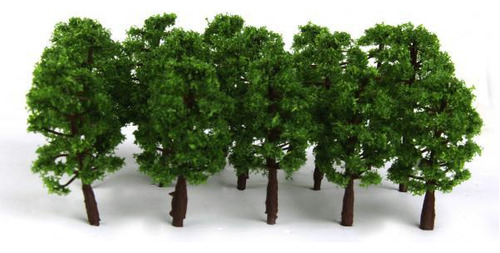 20 Piezas Árbol 8 Cm Modelo Tren Wargame Bosque