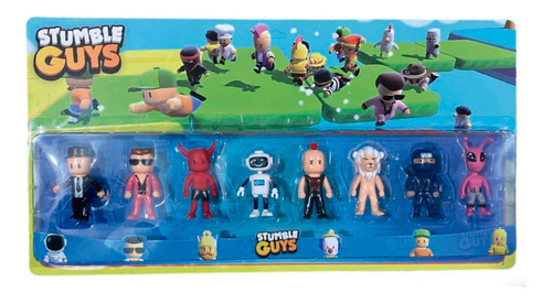 Muñechos Stumble Guys Set 8 Personajes Navidad