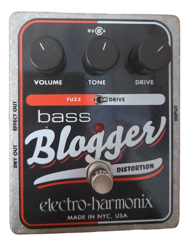 Pedal Electroharmonix Exo Bass Blogger Distortion Overdrive 