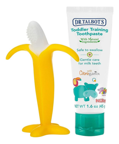 Dr. Talbots Creme Dental Nuby Escova Treinamento Banana 6+ M Cor Branco