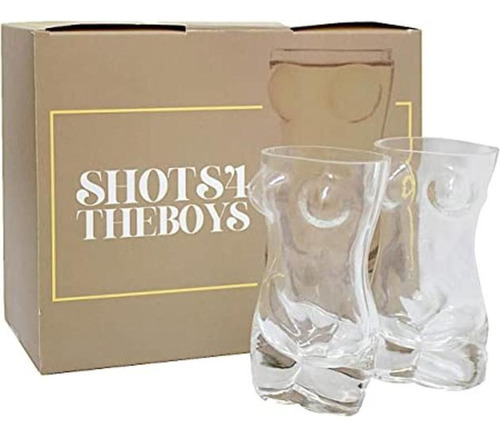 Shots4theboys Paquete De 2 Vasos Con Forma De Cuerpo Para