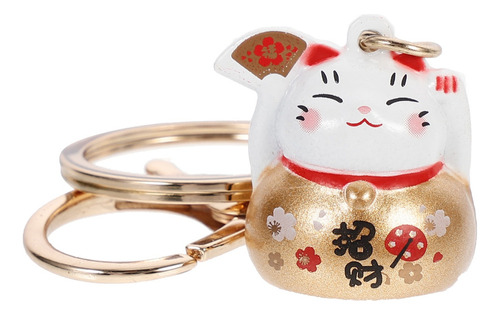 Llavero De Gato Japonés Maneki Neko Fortune Cat Bolsa De