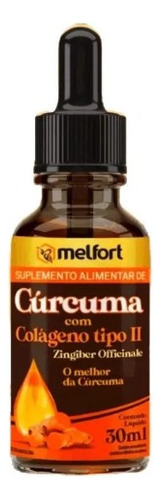 Cúrcuma Com Colágeno Tipo 2 Em Gotas 30 Ml Melfort