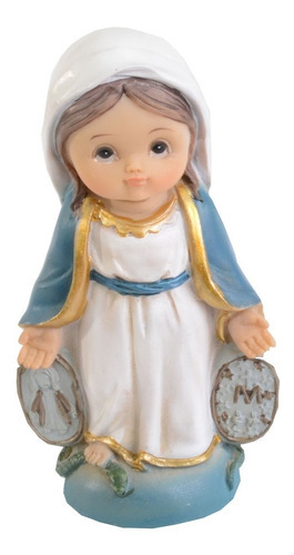 Nossa Senhora Das Graças 10 Cm - Imagem Infantil Em Resina