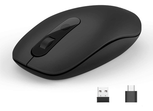 Mouse Inalámbrico Tipo C, Mouse Óptico Silencioso Usb C De 2