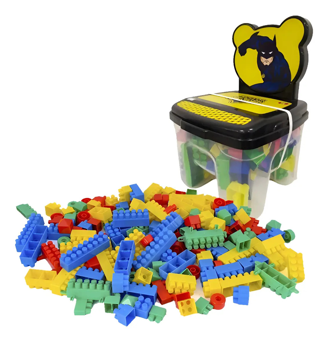 Blocos de Montar Batman GGB Brinquedos, Coleção Defensores, com 48 Peças para Montar