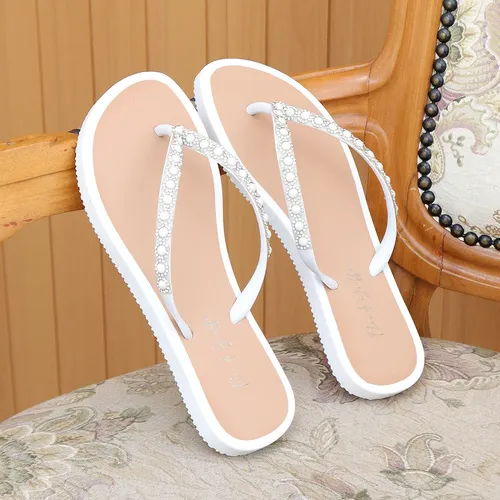 Chinelo De Dedo Flor De Griffe Feminino Strass Casual Praia