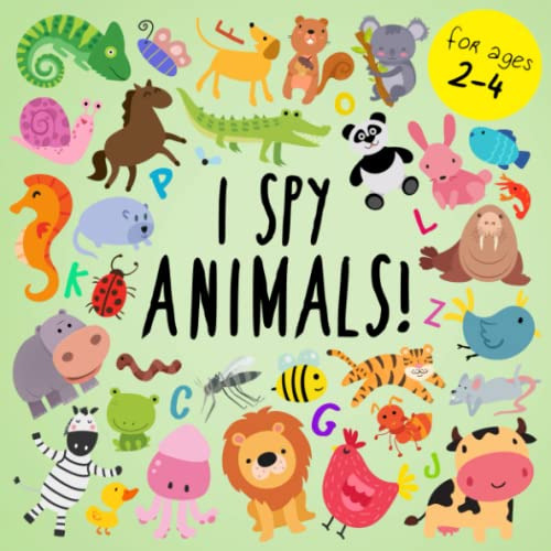 Book : I Spy - Animals A Fun Guessing Game For 2-4 Year...