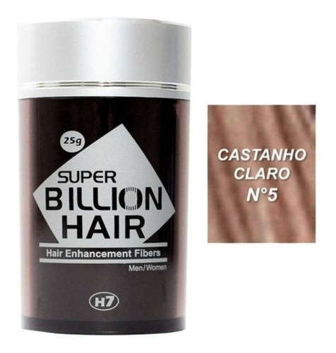 Disfarce Calvície Super Billion Hair Castanho Claro 25g