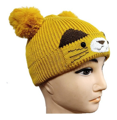 Gorro Infantil Con Forro Diseño Animalito Niño-niña/ Kortes