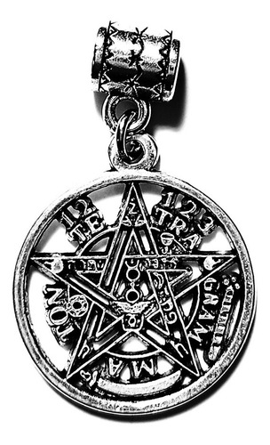 Imagen 9 de 10 de Tetragramaton Pentaculo Calado Plata Tibetana