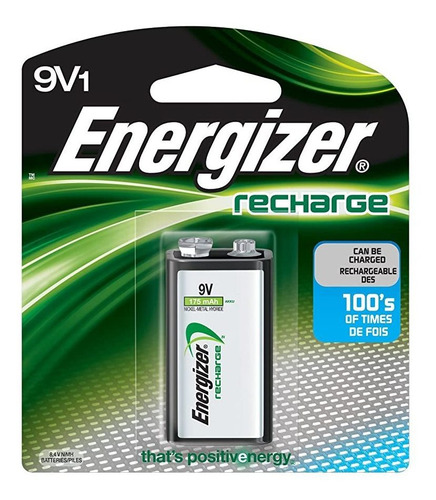 Batería Recargable De 9 Voltios Energizer, (nh22nbp).