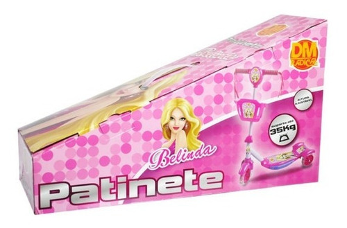 Patinete Infantil Radical Meninas 3 Rodas Musical Belinda
