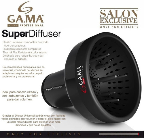 Imagen 3 de 10 de Accesorio Secador De Pelo Cualquier Marca Difusor Pico Aire Boquilla Secador Cabello Standard - Profesional - Peluqueria