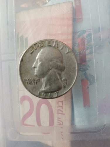 Moneda Liberty 1967 De Cuarto De Dollar