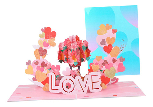 Tarjeta De Felicitación 3d Del Día De Valentín,