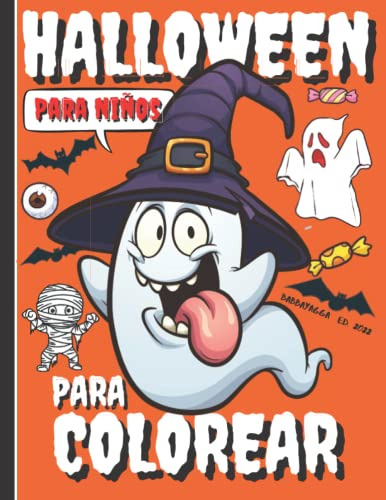 Halloween Para Colorear: Libro Infantil A Partir De 3 Años C