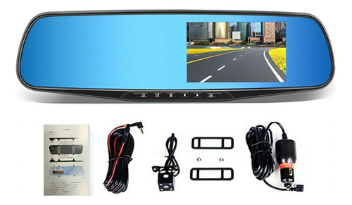 Retrovisor Com Camera De Ré E Filmadora Frontal Full Hd 1080