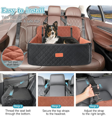 Asiento De Automóvil Para Perros Medianos, Lavable Y Desmont