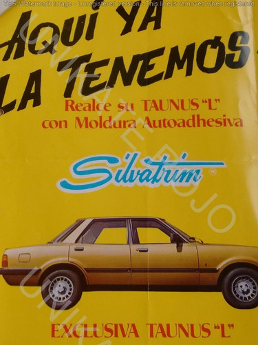 Antiguo Folleto Molduras Autoadhesivas Ford Taunus L Año 82