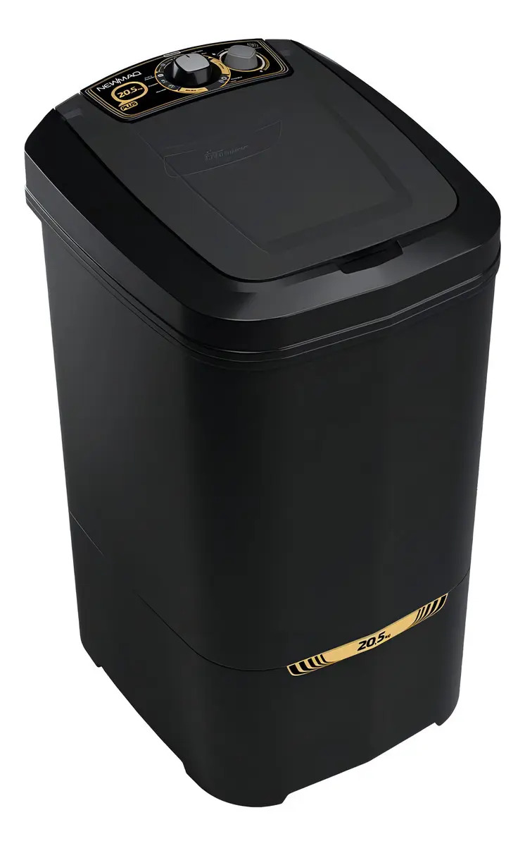 Tanquinho Newmaq New Plus 20,5kg Semiautomático Preto