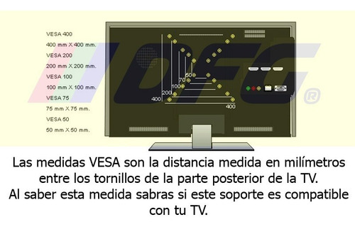 Imagen 3 de 3 de Soporte Fijo Con Inclinacion Tv Led Lcd 32 39 40 42 43 50 52