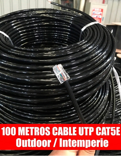 Cable Utp Cat5e 100 Metros Rj45 Cctv Red Internet