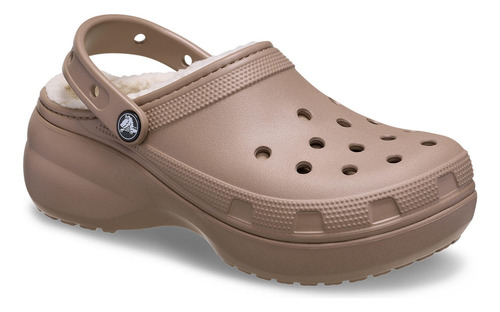 Zueco Crocs Mujer Lined Chiporro Platform Café Crocs