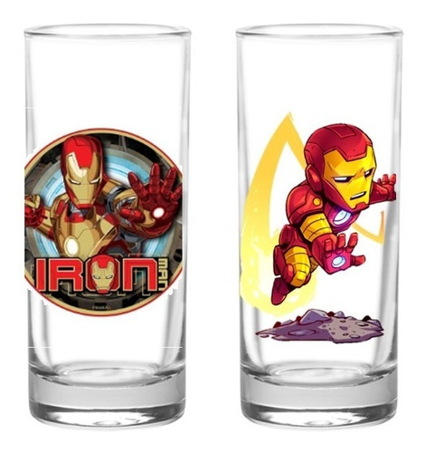 Copa Iron Man  Tequila Aguardiente Trago Set X 2