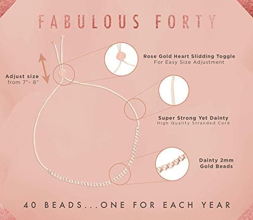 Lucky Feather Regalos De 40 Cumpleaños Para Mujeres, Pulsera