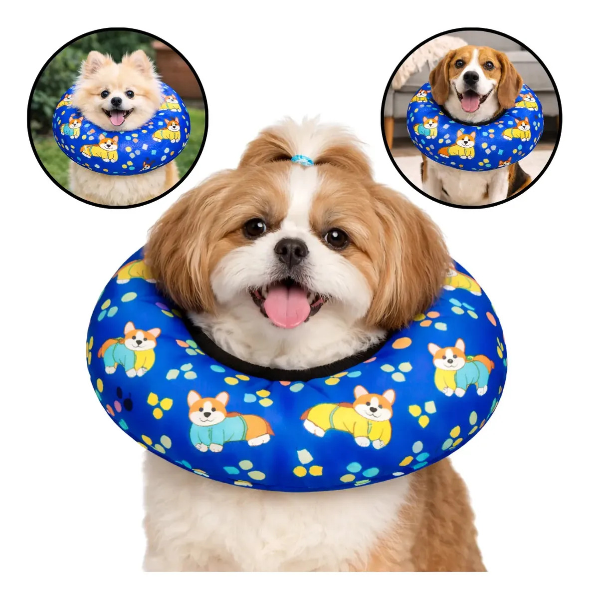 Elizabetano Colar Cone Colarelizabetano De Tecido Para Cachorro Gato Gata Macho M