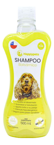 Shampoo Balsamico Para Perro Happy Pets 500ml Fragancia Vainilla