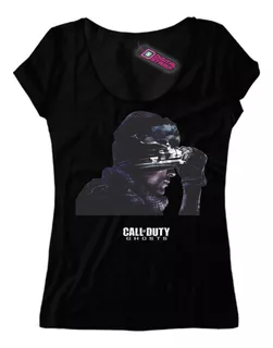 Remera Mujer Call Of Duty Ghosts Ca75 Dtg Premium