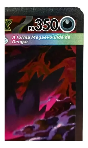 Carta Pokemon Mega Gengar Ex 284/217 Original Copag Novo