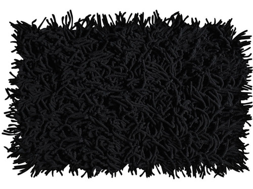 Tapete De Banheiro Algodão Retangular Vizapi Thane 50x80cm P Cor Preto