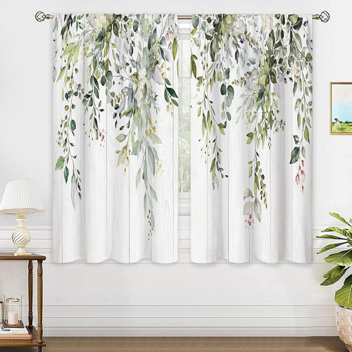 2x Hojas Cortinas De La Ventana Cortinas De De 60cmx150cm