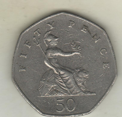 Gran Bretaña Moneda De 50 Pence Año 1983 Km 932 - Vf+