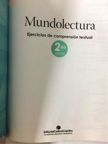 Mundolectura 2 Ejerc Comprensión Lectual. Primera Edición (Usado)