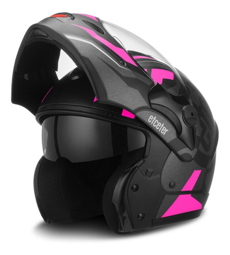 Capacete Escamoteável Captiva Stronger Faster Fosco Etceter Cor Rosa Tamanho do capacete 58