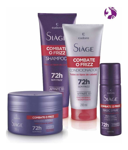 Combate O Frizz Eudora Siàge - 4 Produtos