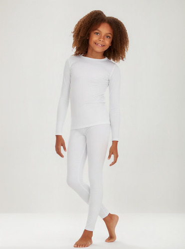 Kit De 3 Remeras Térmicas Blancas Niño Talle A Elección