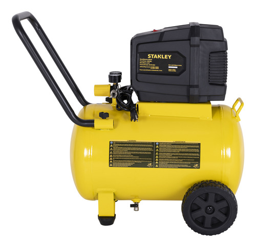 Compresor Stanley Sin Aceite Horizontal 50l 2hp 201301-b3 Color Amarillo 127V 60 Hz