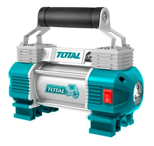 Imagen 6 de 9 de Compresor de aire mini portátil Total Tools Industrial TTAC2506 40L 12V turquesa/plateado