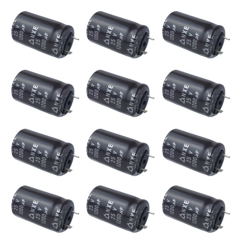 Kit 10 Pçs - Capacitor Eletrolitico 1200x25v - 1200uf X 25v