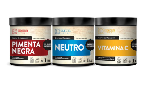 Kit Pimenta Negra+vitamina C+neutro Cosmeceuta